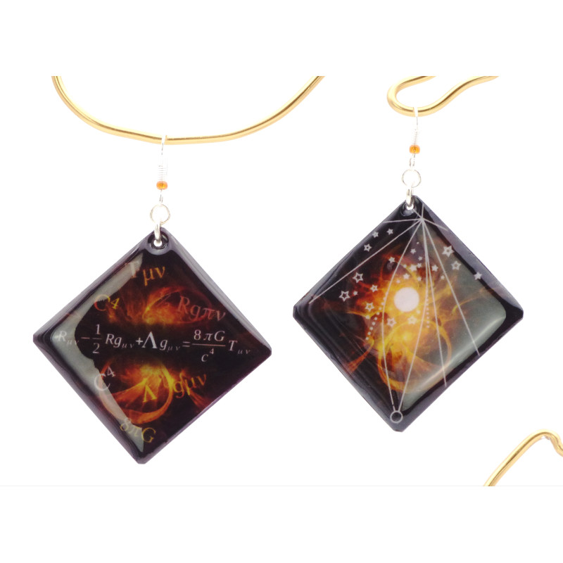 Boucles d'oreilles « Einstein Field Equations » sublime bijou-science !