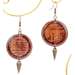 Boucles d'oreilles « Pi & Ahmès Mathematical Papyrus », gamme Funny Girl