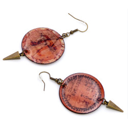 Boucles d'oreilles « Pi & Ahmès Mathematical Papyrus », gamme Funny Girl