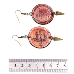 Boucles d'oreilles « Pi & Ahmès Mathematical Papyrus », gamme Funny Girl