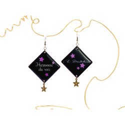 Boucles d'oreilles « Harmonie du soir & Baudelaire », gamme Funny Girl