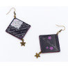 Boucles d'oreilles « Harmonie du soir & Baudelaire », gamme Funny Girl