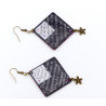 Boucles d'oreilles « Harmonie du soir & Baudelaire », gamme Funny Girl